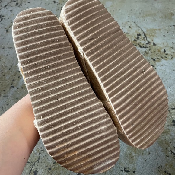 Nina 4 Embroidered Crisscross Flatform – Artisan Slide Sandal in Nude Raffia Sz7 - Picture 6 of 7